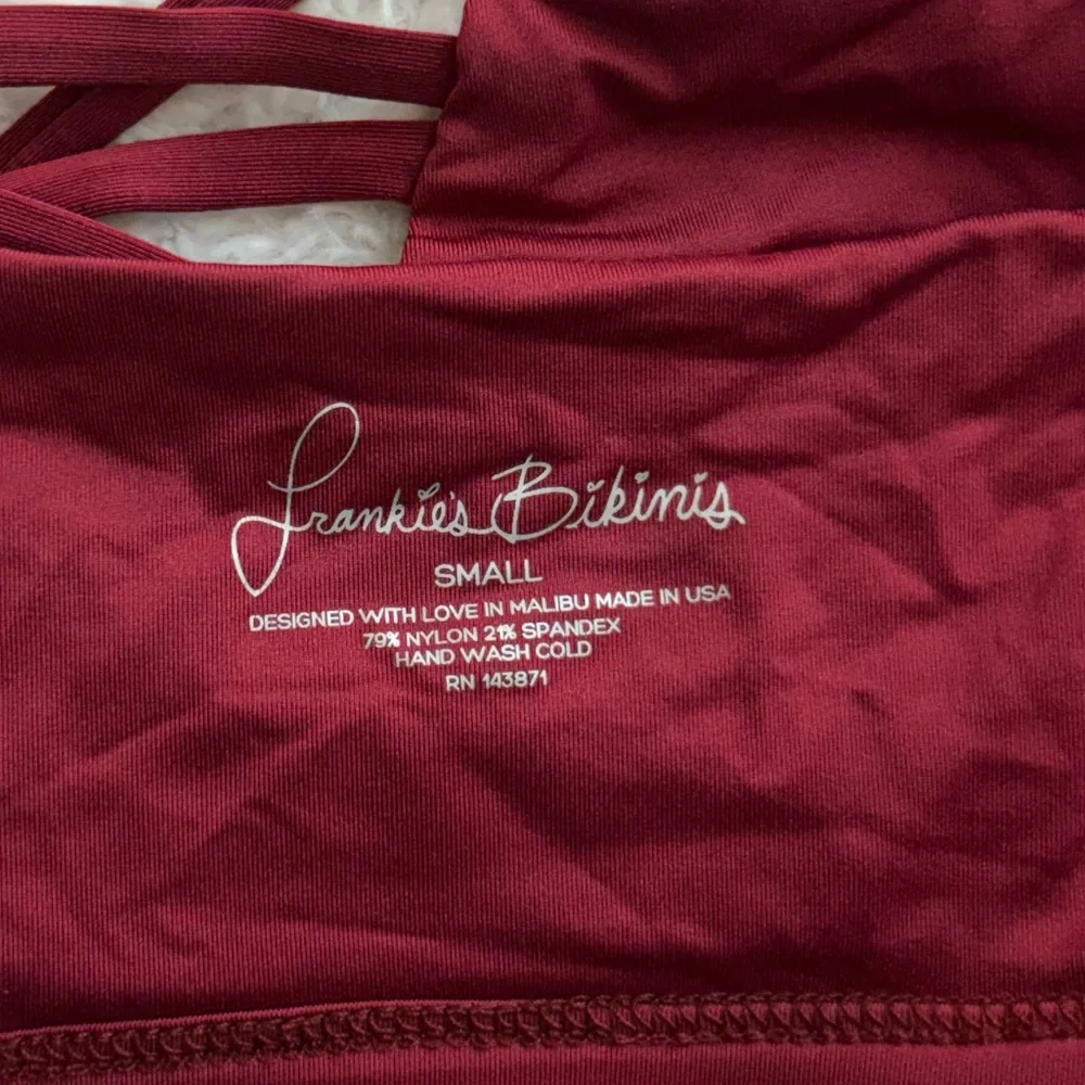 Frankie’s Bikinis Maroon Shiloh Top Small